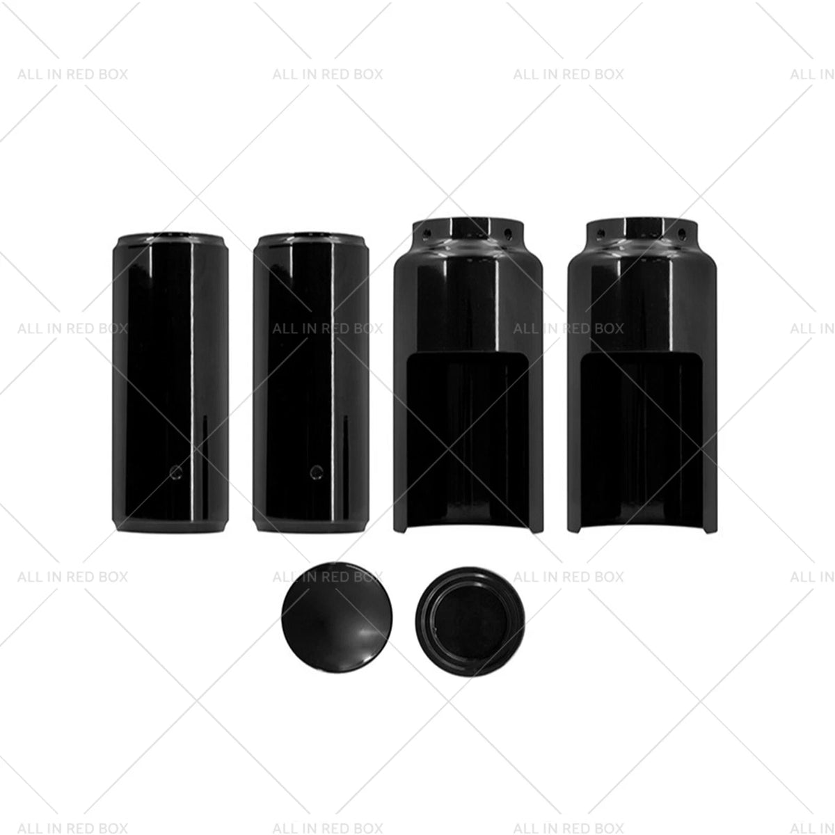 Black Fork Cover Set for Harley Softail M8 Street Bob (2018–2022)