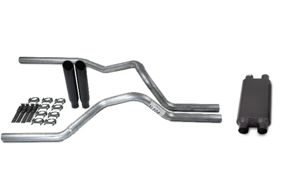 2.5" Dual Exhaust for Chevy GMC 2500 (2000–2006) Black C T