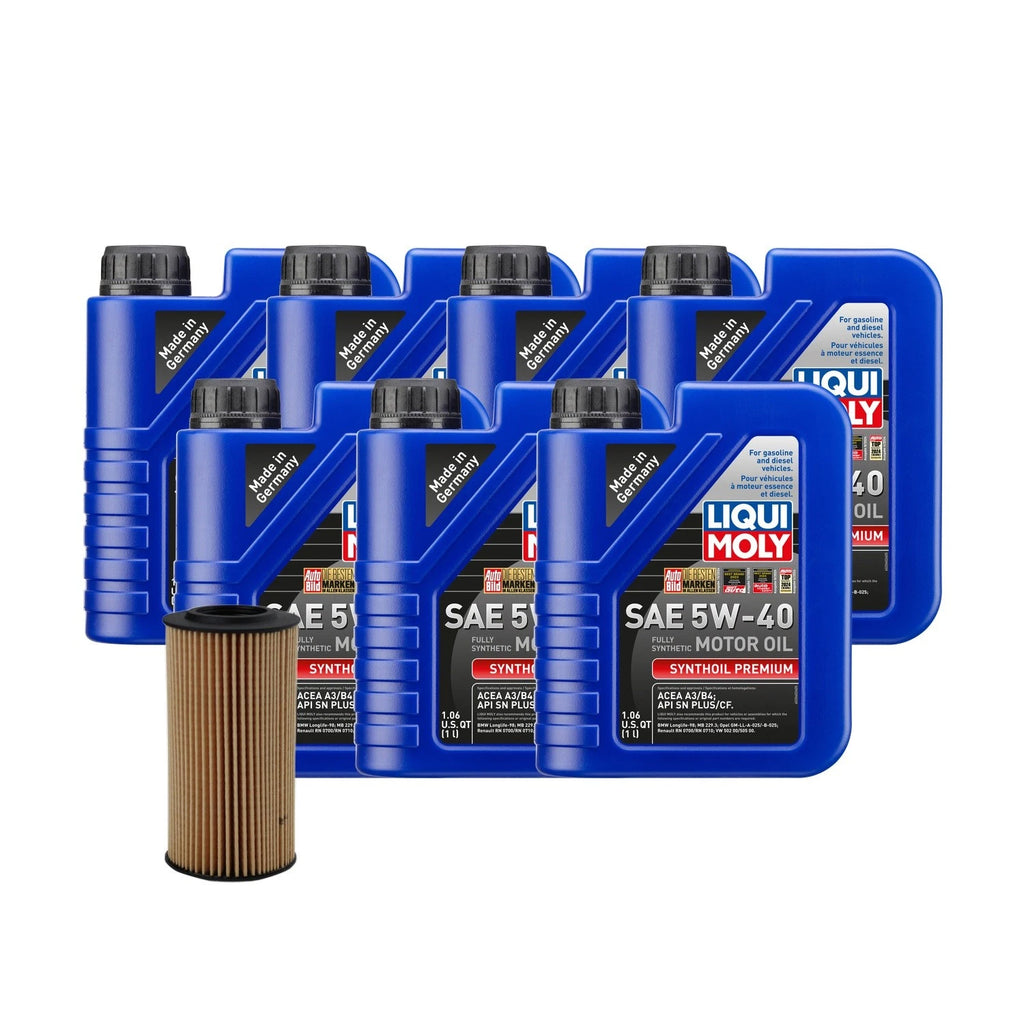 7L Liqui Moly Synthoil Premium SAE 5W-40 Oil Change Kit for Audi CEPB (2000–2023)