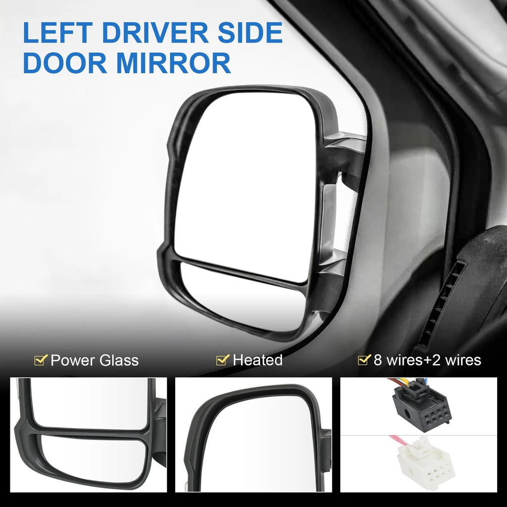 Driver Side Manual Mirror for Ram Promaster 1500 2500 3500 (2014-2023)