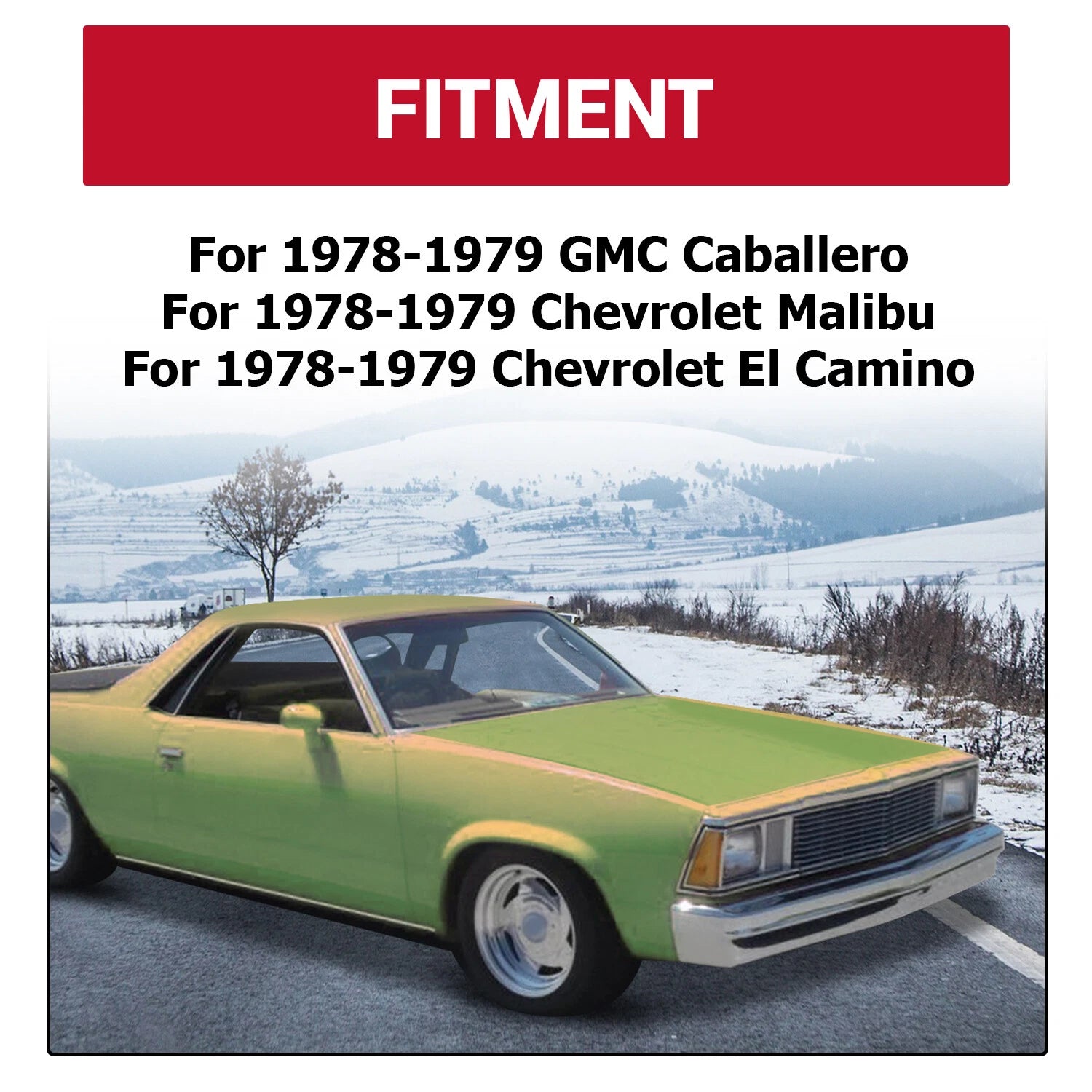 Set of 2 Headlight Trim Bezels for 1978–1979 Malibu El Camino Caballero