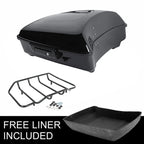 Black Chopped Trunk Backrest Pad for Harley Touring Road Street Glide (2014–2026)