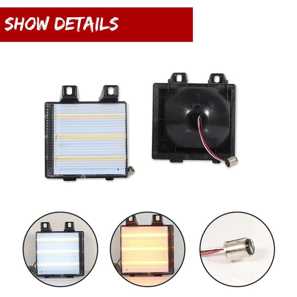 LED Dynamic Turn Signal Side Corner Marker Lights for Chevy GMC Pickup Truck