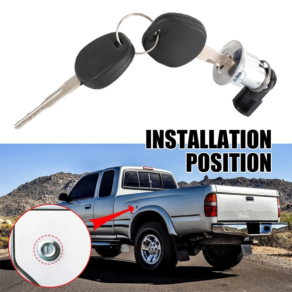Fuel Door Lock & Cylinder Keys for Toyota Tacoma (1995–2004), Tundra (2000–2003)