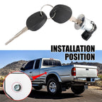 Fuel Door Lock & Cylinder Keys for Toyota Tacoma (1995–2004), Tundra (2000–2003)