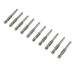 10Pcs Screwdriver Bit Set 1.97" Grey Alloy Steel for Automotive Use