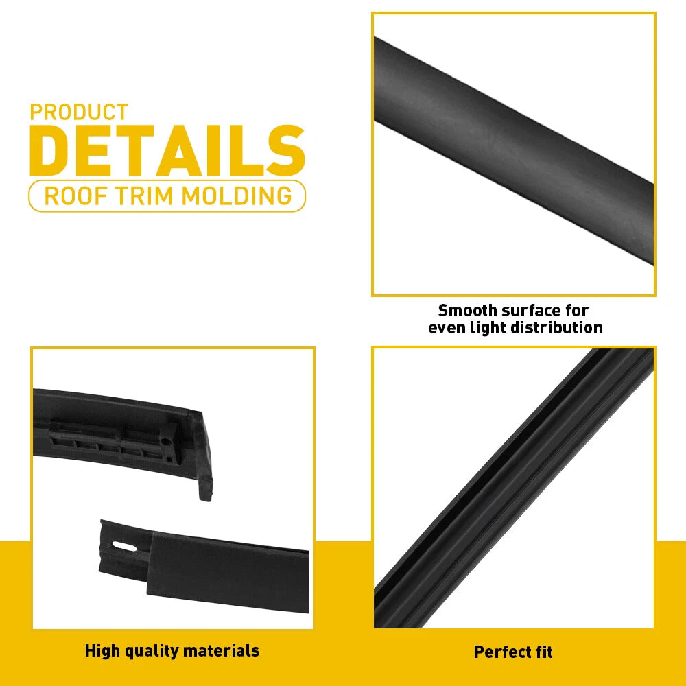 2X Roof Drip Molding for Toyota Tundra Double Cab (2007–2020)