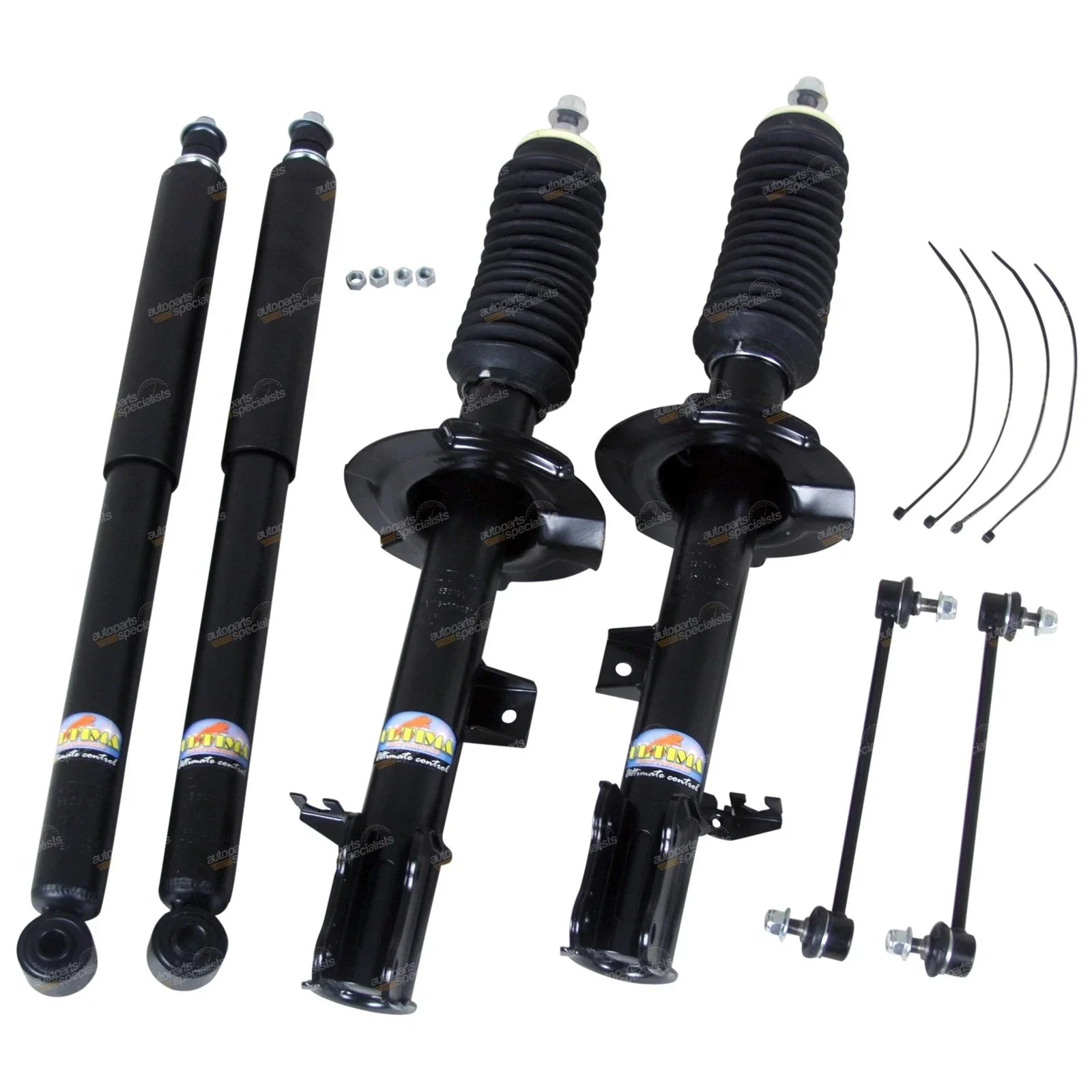 4x Front + Rear Gas Strut / Shock Absorbers for Ford Escape (2001-2010)