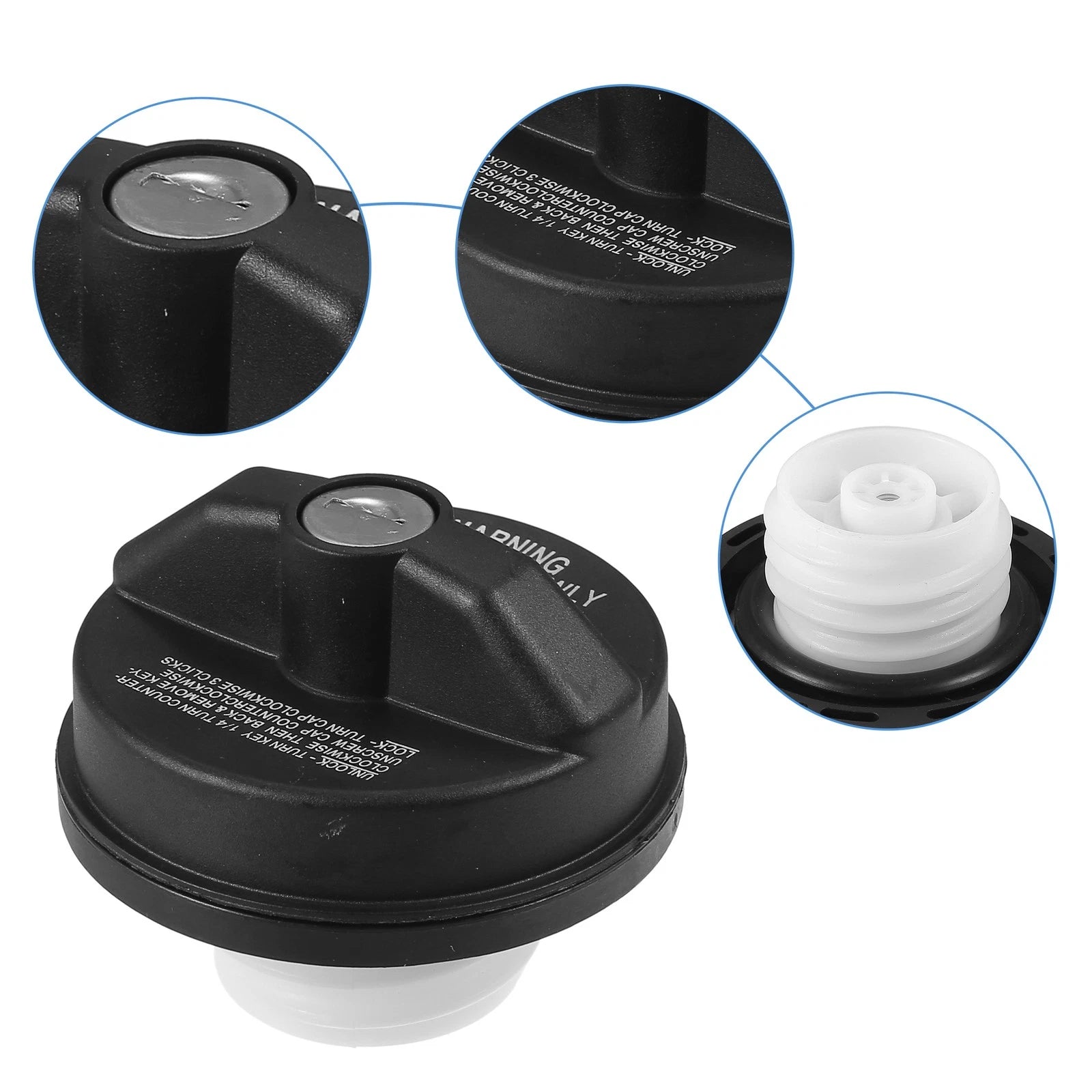 Fuel Tank Filler Cap Cover for RAM 1500 2500 3500 (2011–2016) 20968135, 718844785617