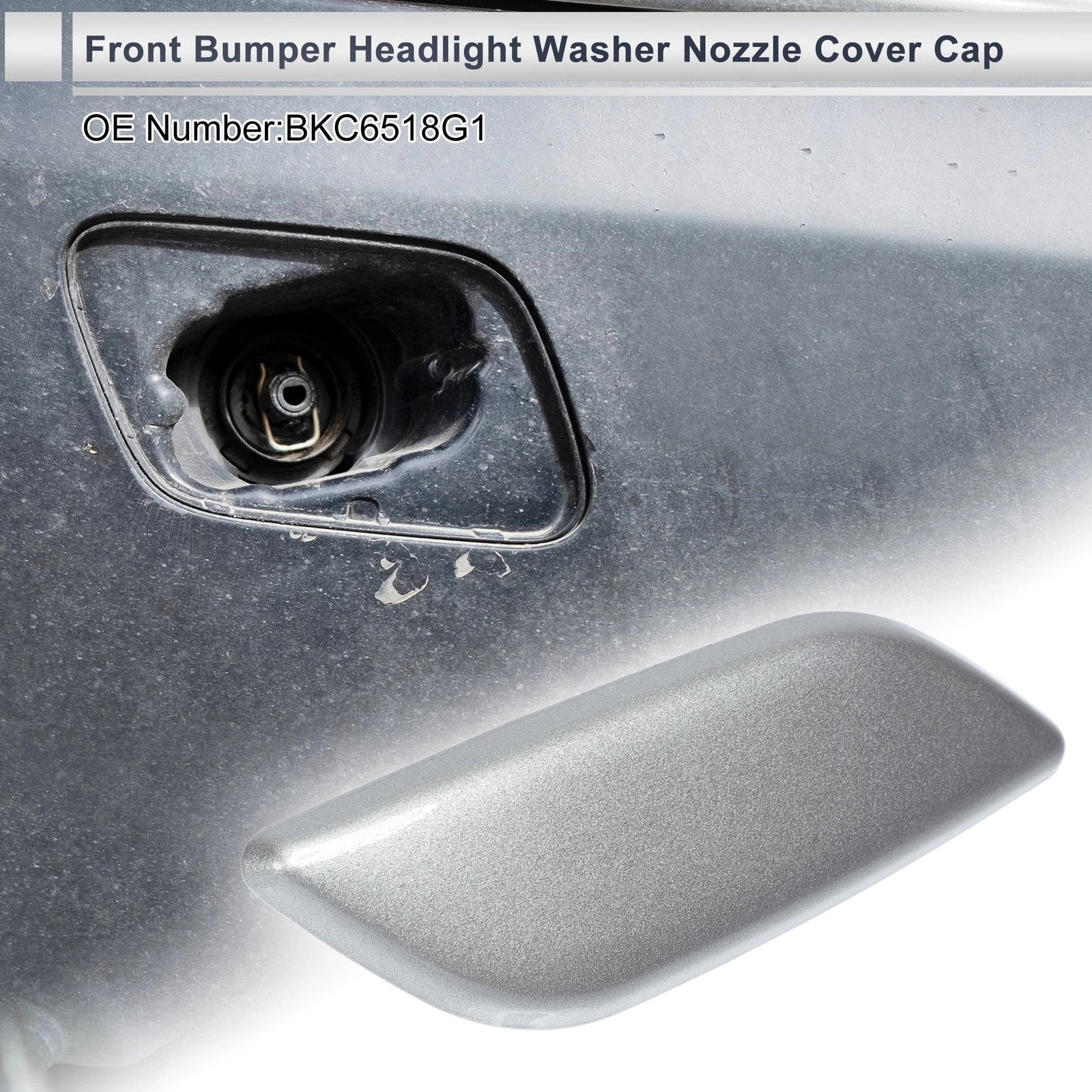 Bumper Headlight Washer Nozzle Cover Cap for Mazda 3 (2004–2009)