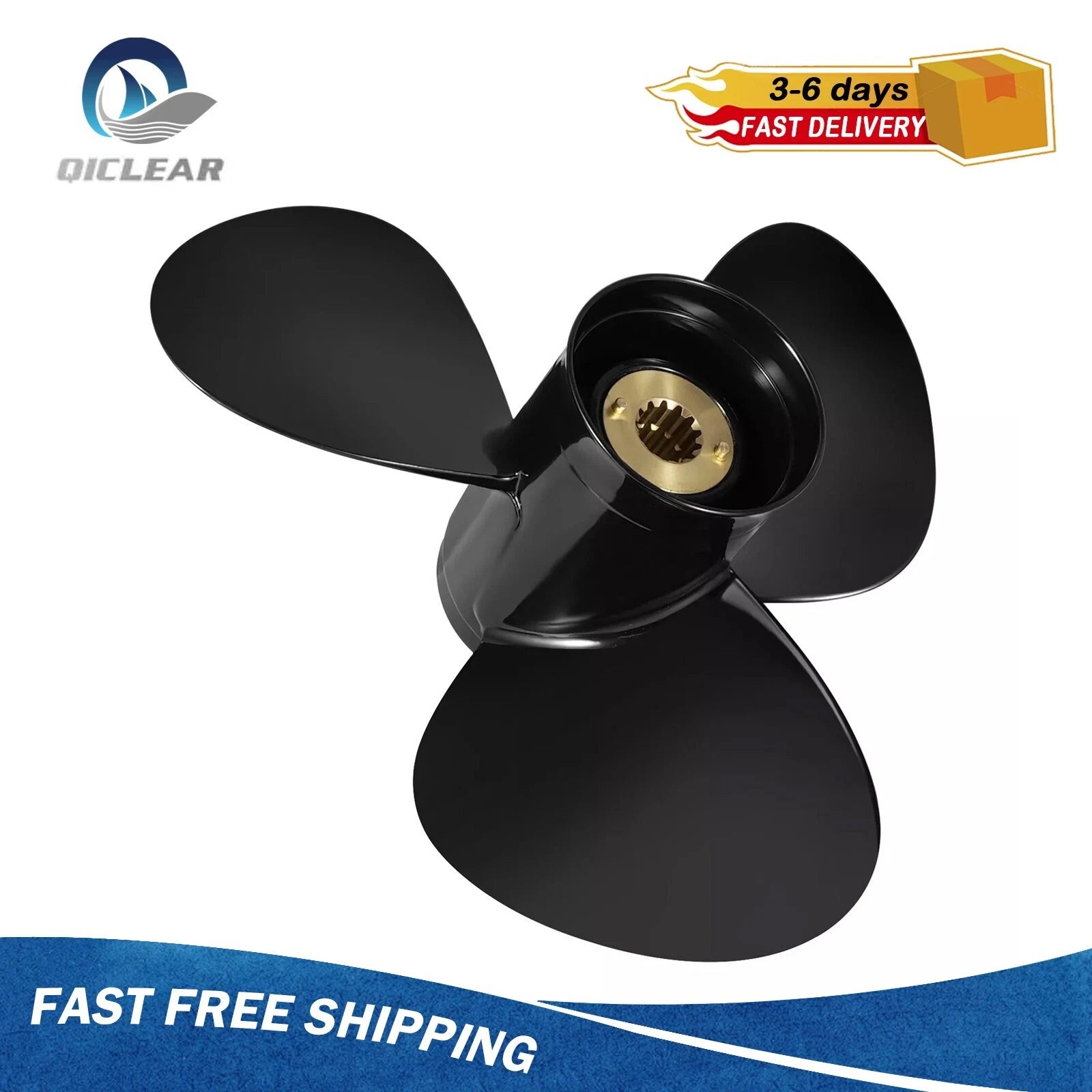 12.25 x 9 Outboard Propeller for Mercury 25-70HP (13 Spline, 48-87818A45)