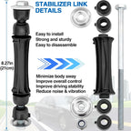 Front Sway Bar Control Arm & Ball Joint Tie Rod for GMC Sierra 1500 Yukon (2016–2018)