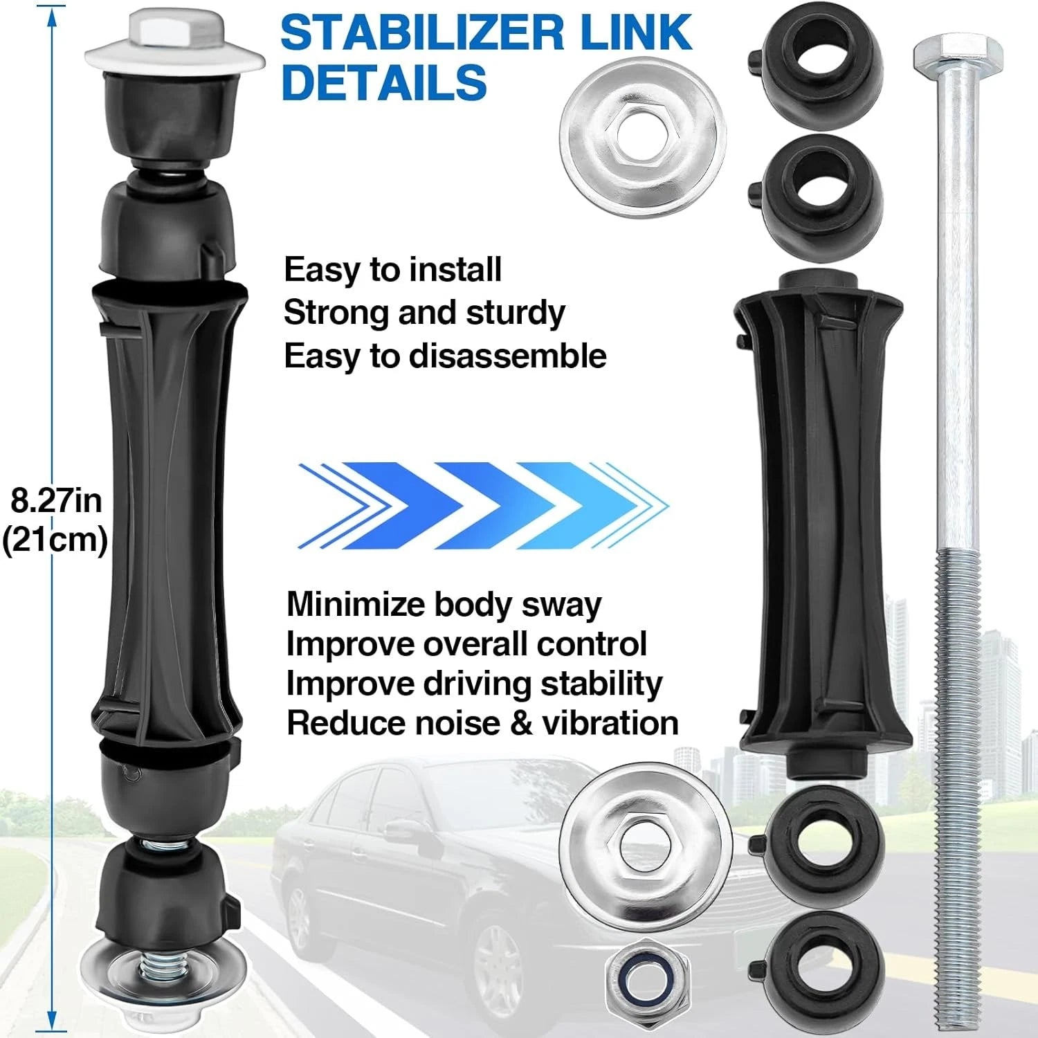 Front Sway Bar Control Arm & Ball Joint Tie Rod for GMC Sierra 1500 Yukon (2016–2018)