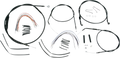 Complete Black Vinyl Handlebar Cable/Line Kit for Ape Hangers (16")