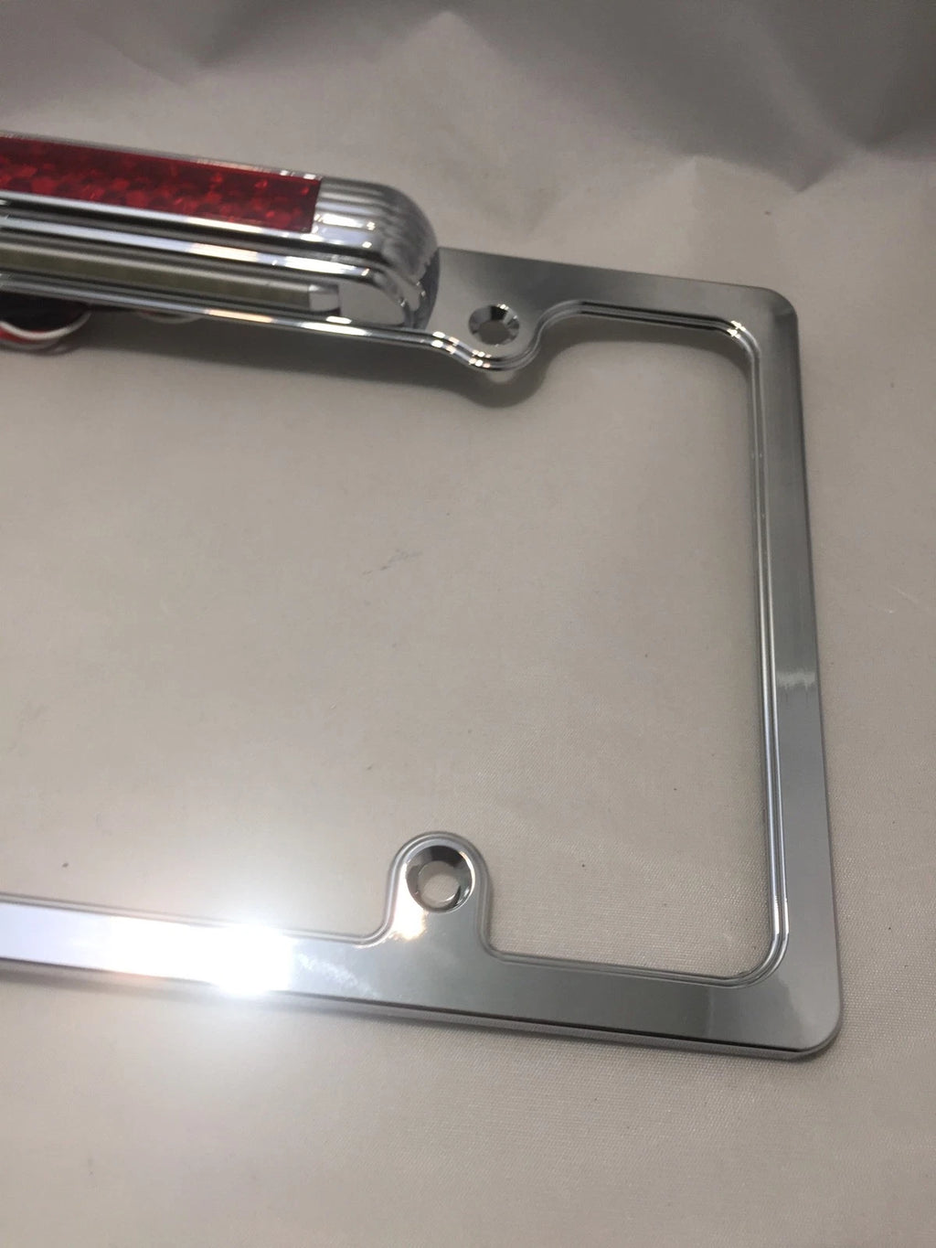 Rear License Plate Frame with Third Brake Light Function for Universal Cars (2005–2020)