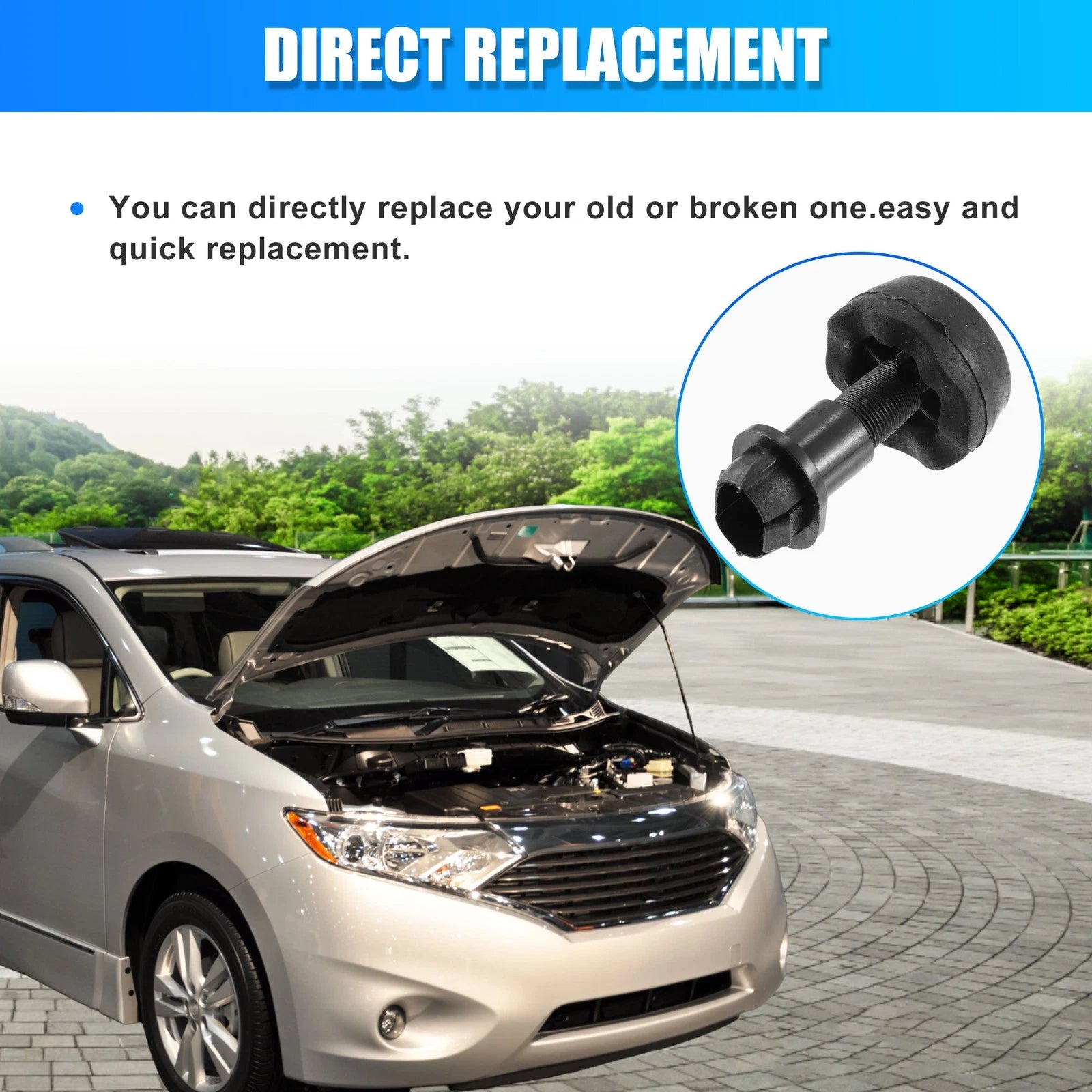 2X Hood Stop Cushion Bumper Rubber for Ford Focus (2012–2013) CV6Z16758A
