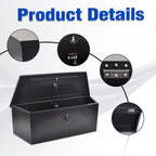 Tool Box for Pickup Truck (35"x12"x11.8", Black Steel)