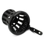 Universal Black Motorcycle Handlebar Cup Holder with Mesh Basket