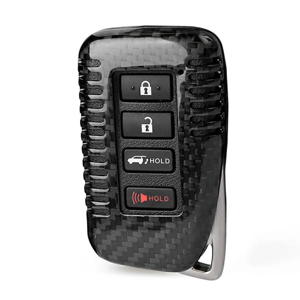 Car Remote Key Fob Cover Case for Lexus GS350 IS350 (2014–2017) Carbon Fiber Black