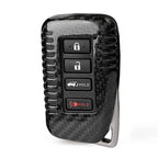 Car Remote Key Fob Cover Case for Lexus GS350 IS350 (2014–2017) Carbon Fiber Black