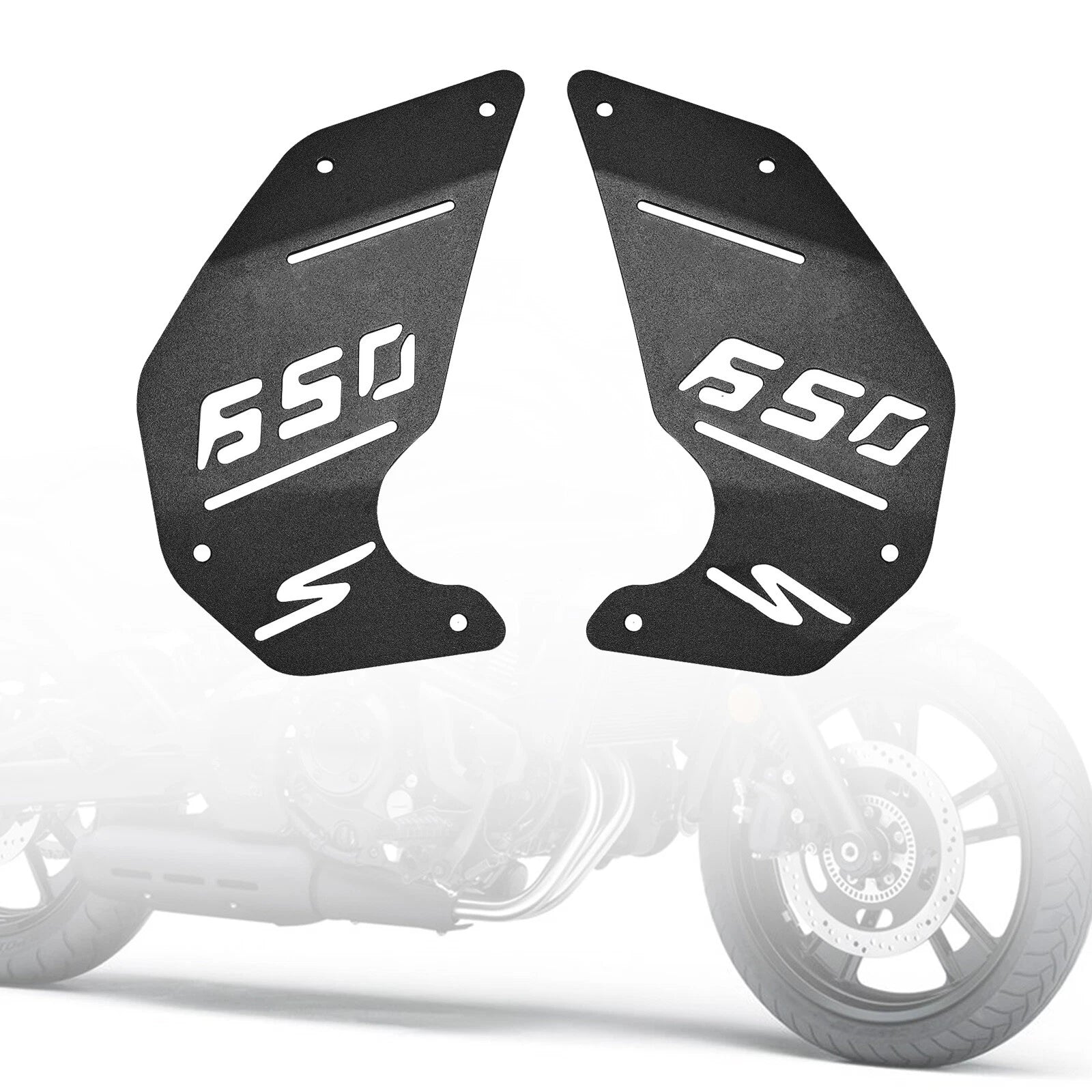 CNC Engine Side Panel Cover Plate Black for Kawasaki Vulcan S EN650 VN650 (2015–2022)