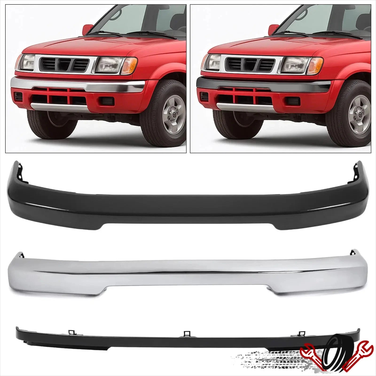 Front Center Bumper Filler Trim for Nissan Frontier (1998–2000)