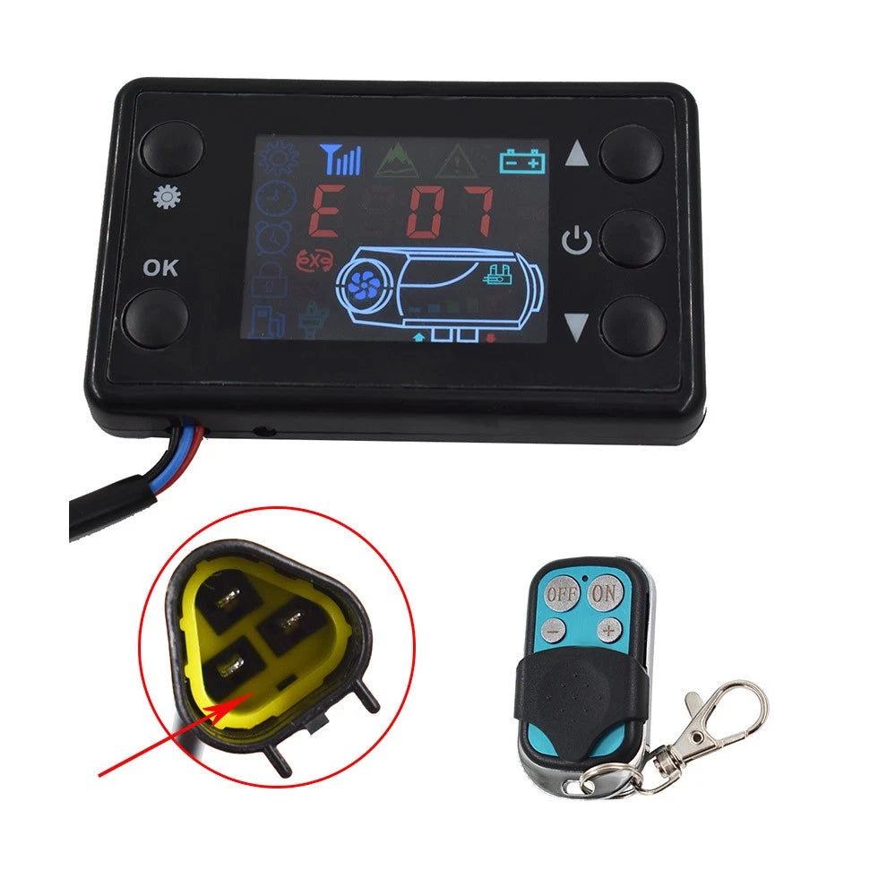 LCD Monitor Switch & Remote Controller for Car Diesel Air Parking Heater