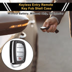 4 Button Key Fob Shell Case for Hyundai Elantra (2015-2021) Brown Silver Tone