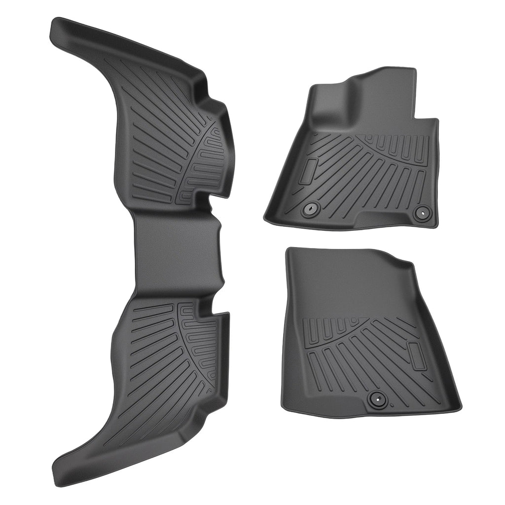 Set of 4 TPE Black All-Weather Carpet Floor Mats for Hyundai Santa Cruz (2022–2025)