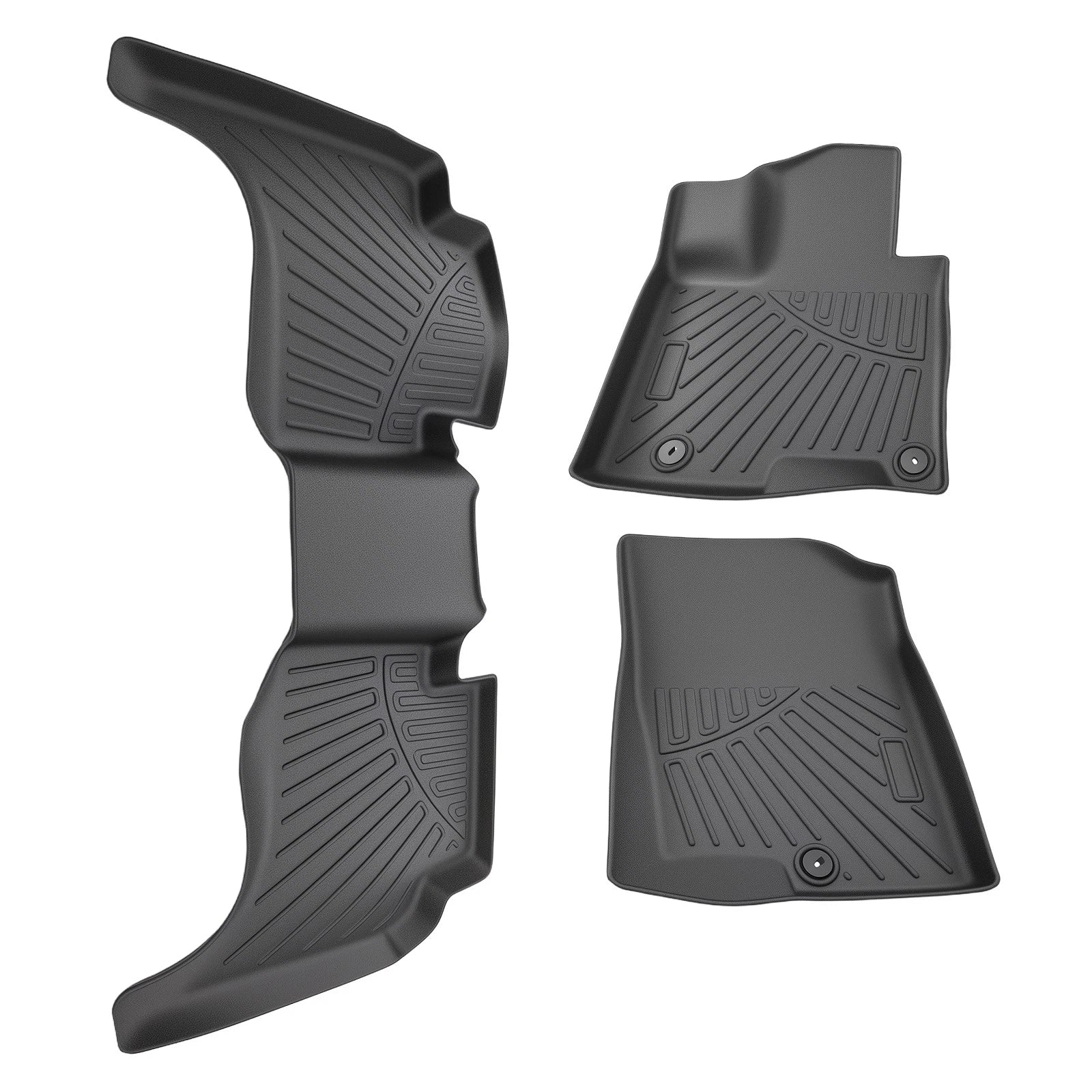 Set of 4 TPE Black All-Weather Carpet Floor Mats for Hyundai Santa Cruz (2022–2025)