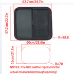 24" x 22" Horizontal Slider RV Window for Trailers with Screen