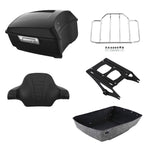 Matte King Tour Trunk Backrest Rack Mount for Harley CVO Street Glide (2014–2026)