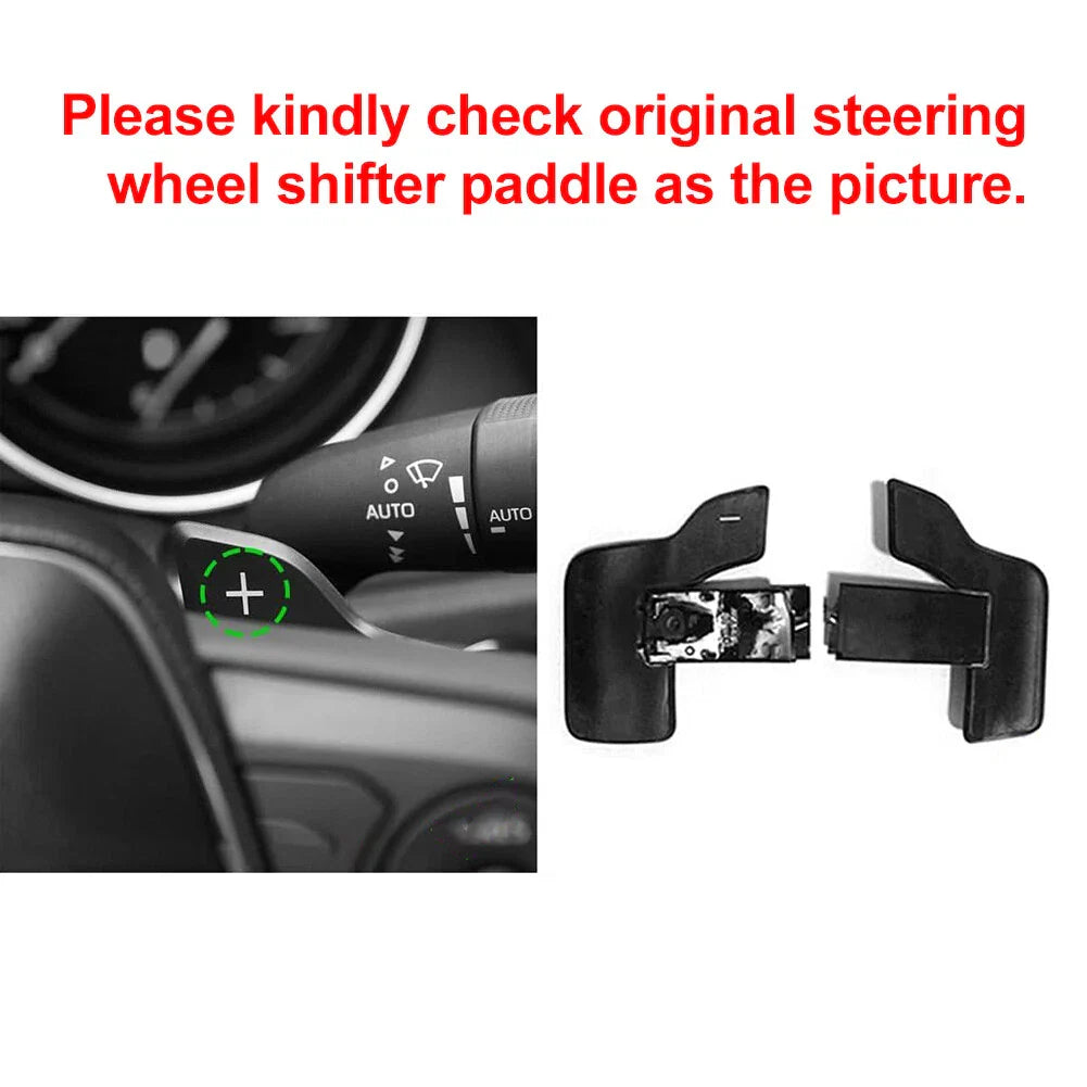 Black Steering Wheel Paddle Shifter Extensions for Toyota Camry Corolla Avalon