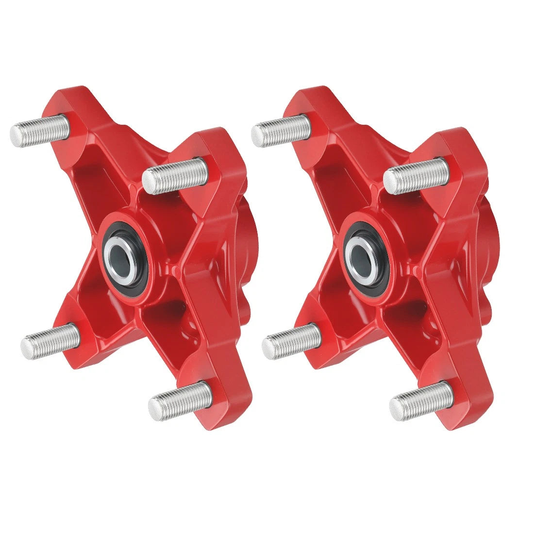2x Front Wheel Hub Red for Honda Sportrax 400 TRX400EX (2002–2008, 2009, 2012–2014)