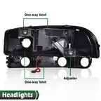 Smoke Chrome LED DRL Headlights and Bumper Lamps for GMC Sierra Yukon (1999–2007)