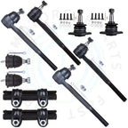Set of 10 Ball Joints and Tie Rods for Chevrolet Chevelle (1964–1970)