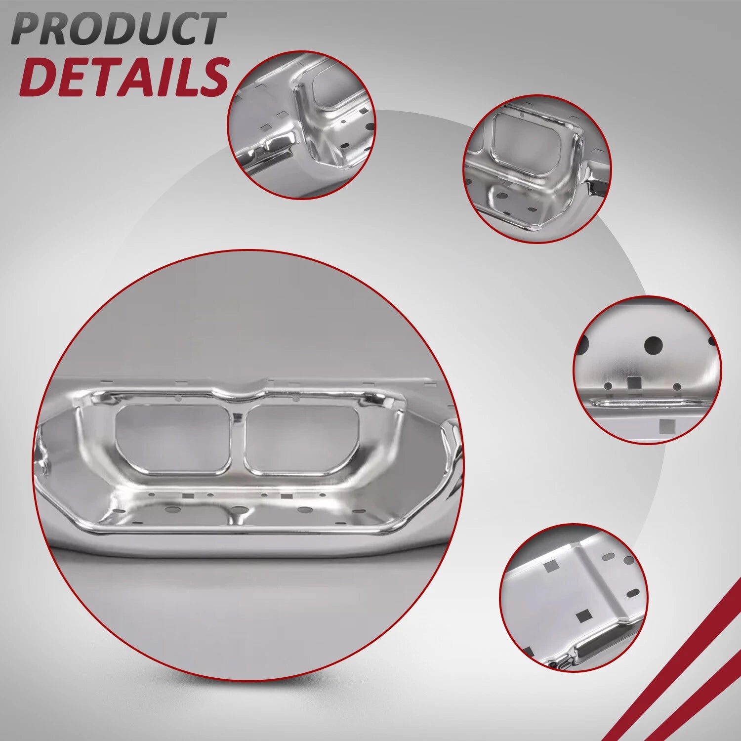 Steel Chrome Rear Step Bumper for Toyota Tundra (2000–2006)