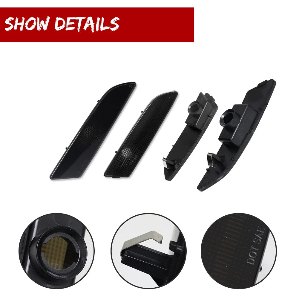 Set of 4 Side Marker Lights Housings for Chrysler Crossfire (2004–2008)