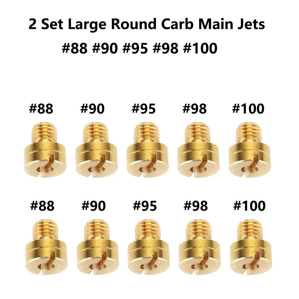 10pcs Carburetor Main Jet for Mikuni (#88 #90 #95 #98 #100)