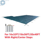 Swimming Pool Winter Safety Cover for Mesh Rectangle (4x8 ft Steps)