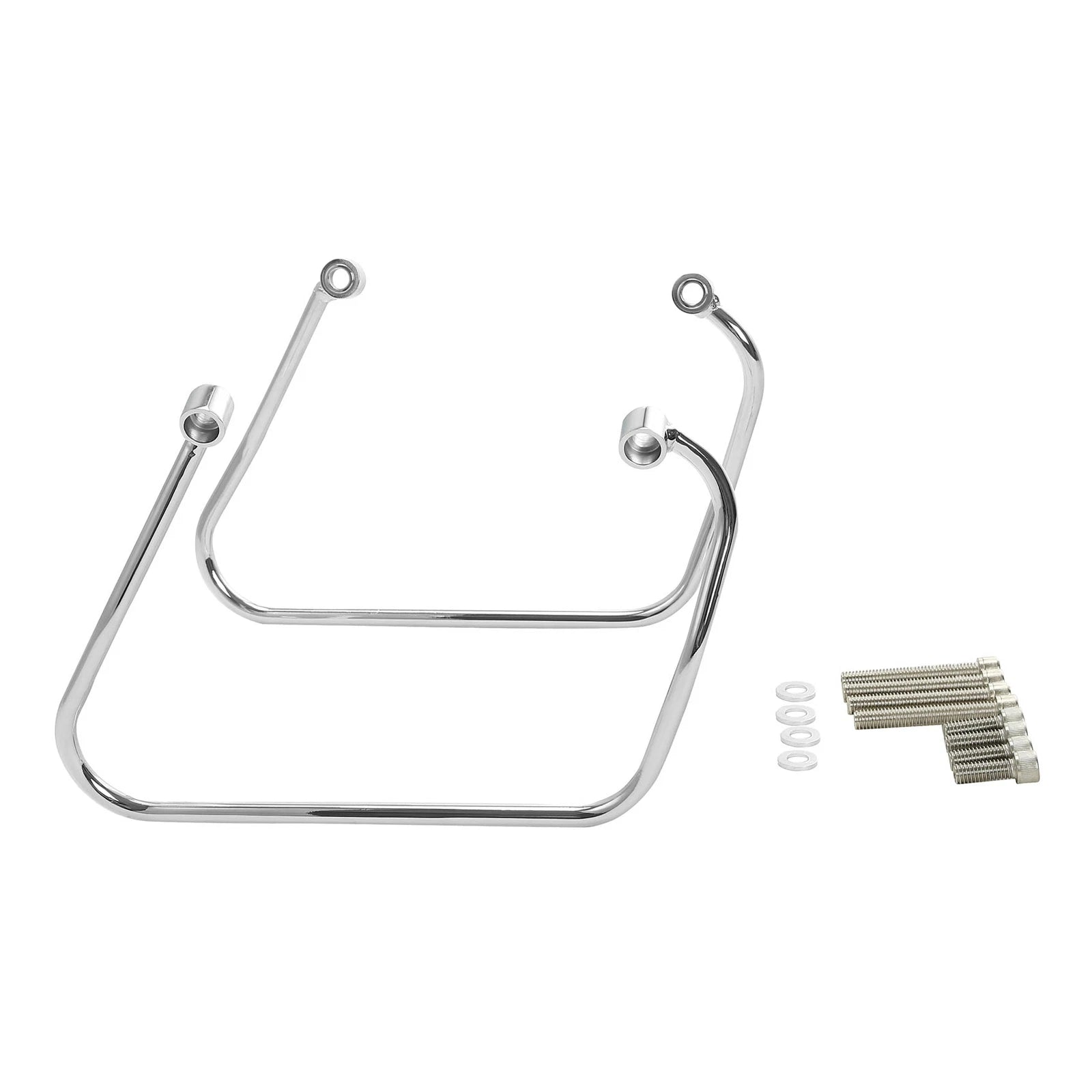Chrome Saddlebag Support Bracket for Harley Street Bob FLSL FXBB (2018–2025)