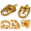 Gold CNC Wide MX Style Foot Pegs for Harley Sportster Softail (2004-2023)