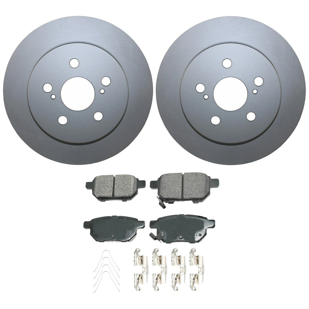 Rear Brake Kit for Lexus CT200h (2011–2017) - 259mm Disc Rotors, Akebono Pads