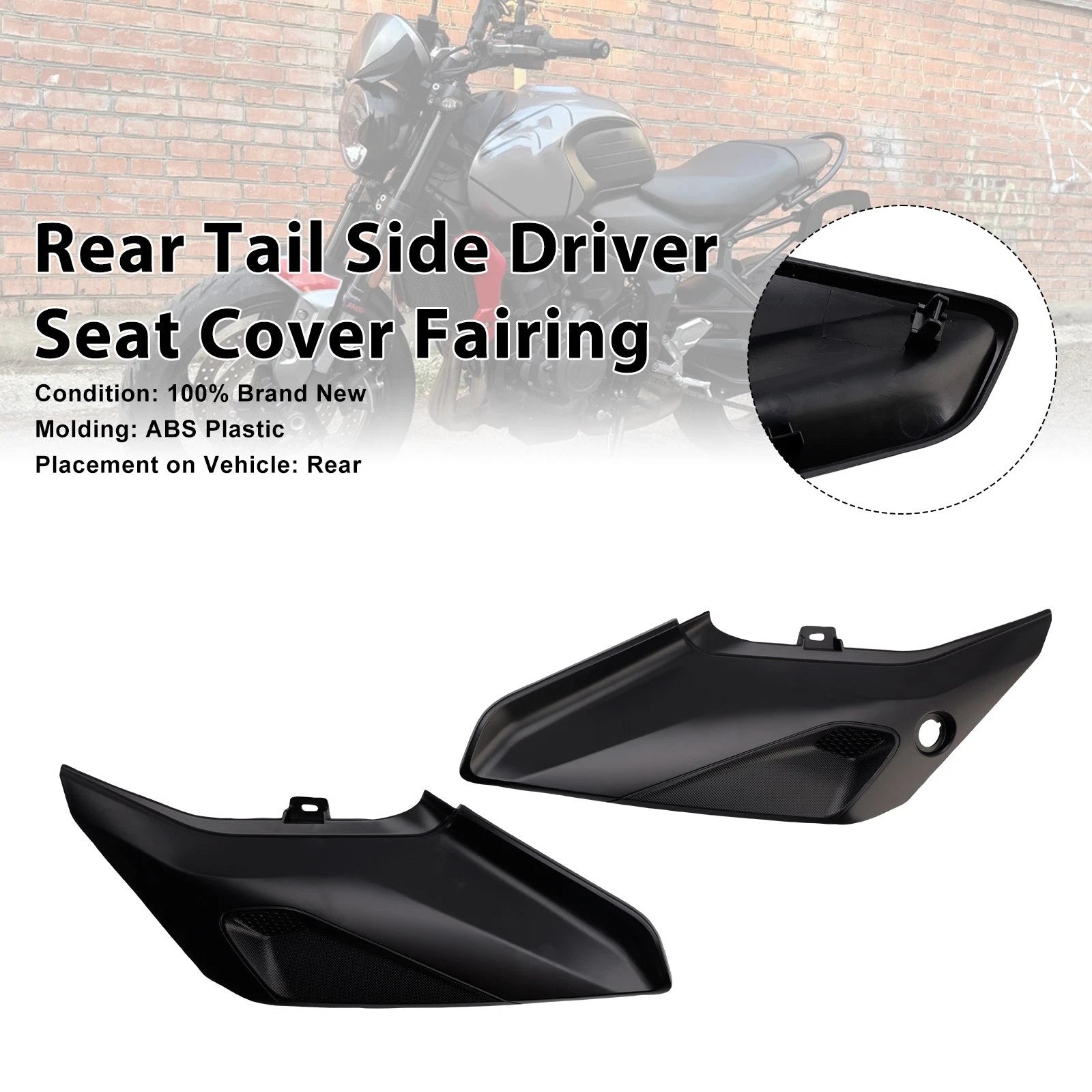 Side Seat Panel Fairing Cowl for Trident 660 (2022–2026) Matte Black