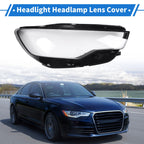 1 Pc Headlight Lens Cover for Audi A6 (2012–2014) Black