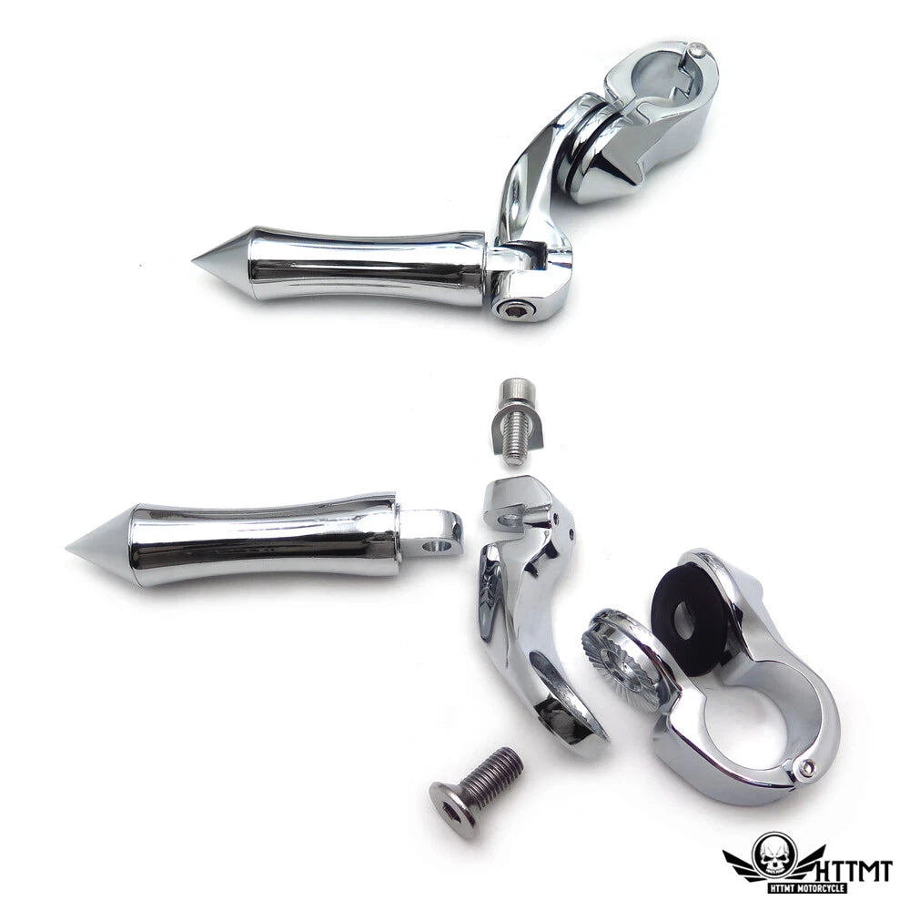 2.5" Chrome Foot Pegs for Harley Sportster Dyna Touring Soft