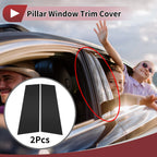 2 Pcs Car Door Pillar Window Trim for Volkswagen CC (2009–2018) Black