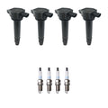 Set of 4 Ignition Coils & Spark Plugs for Dodge Compass Journey (2007–2018)