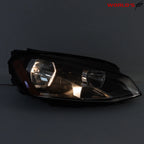 Right Headlight for Volkswagen Golf MK7 (2015–2017) Halogen Black Housing