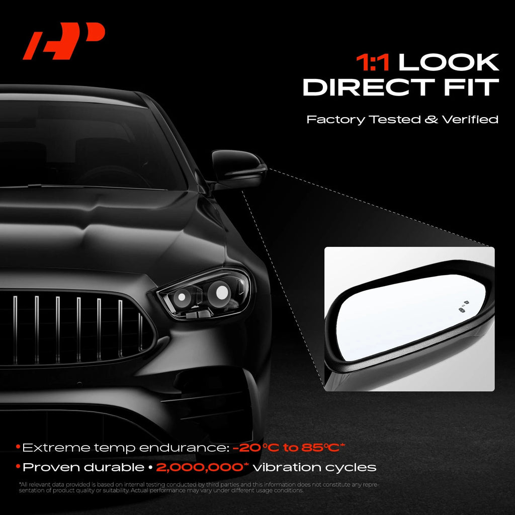 2X Power Mirrors with Blind Spot Signal Light for Kia Seltos (2021–2023)